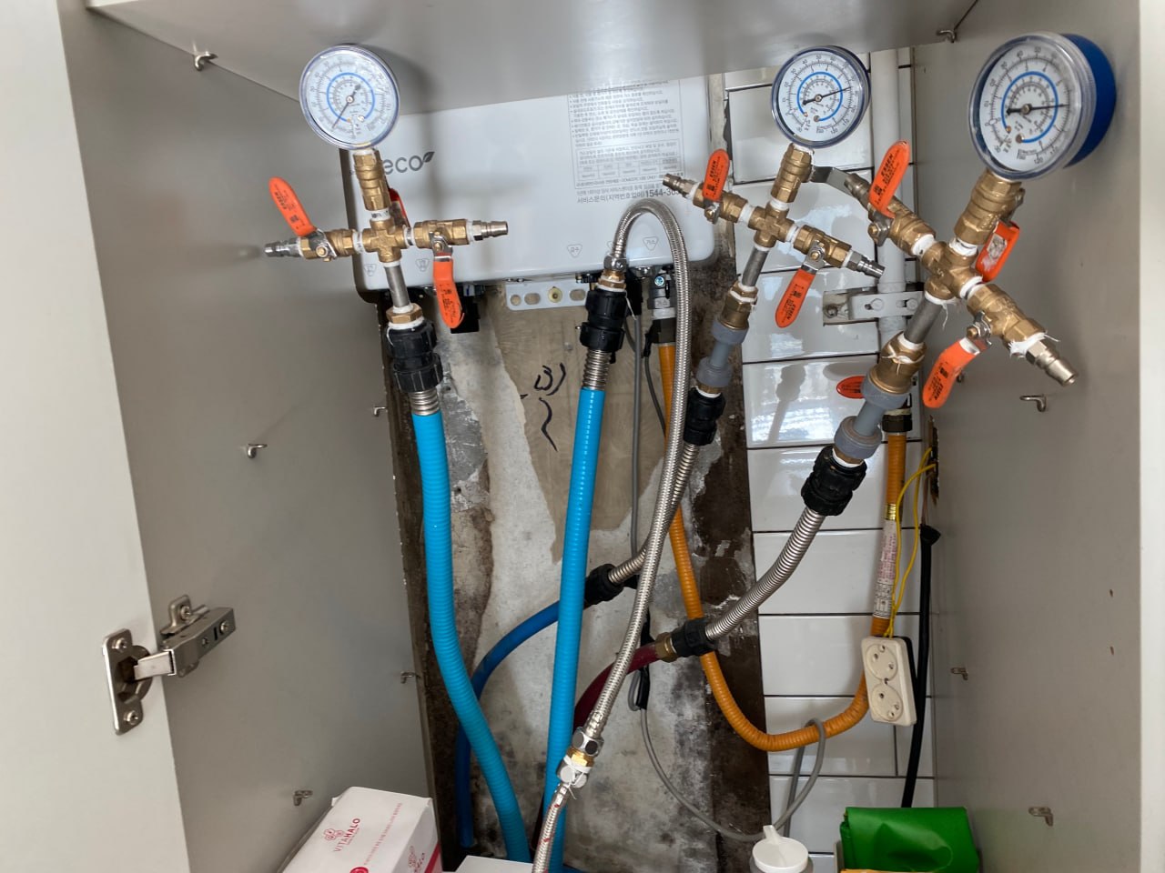 보일러 배관 압력 테스트 장비